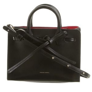 Mansur Gavriel Cammello Mini Mini Sun Bag - Black With Blush Interior